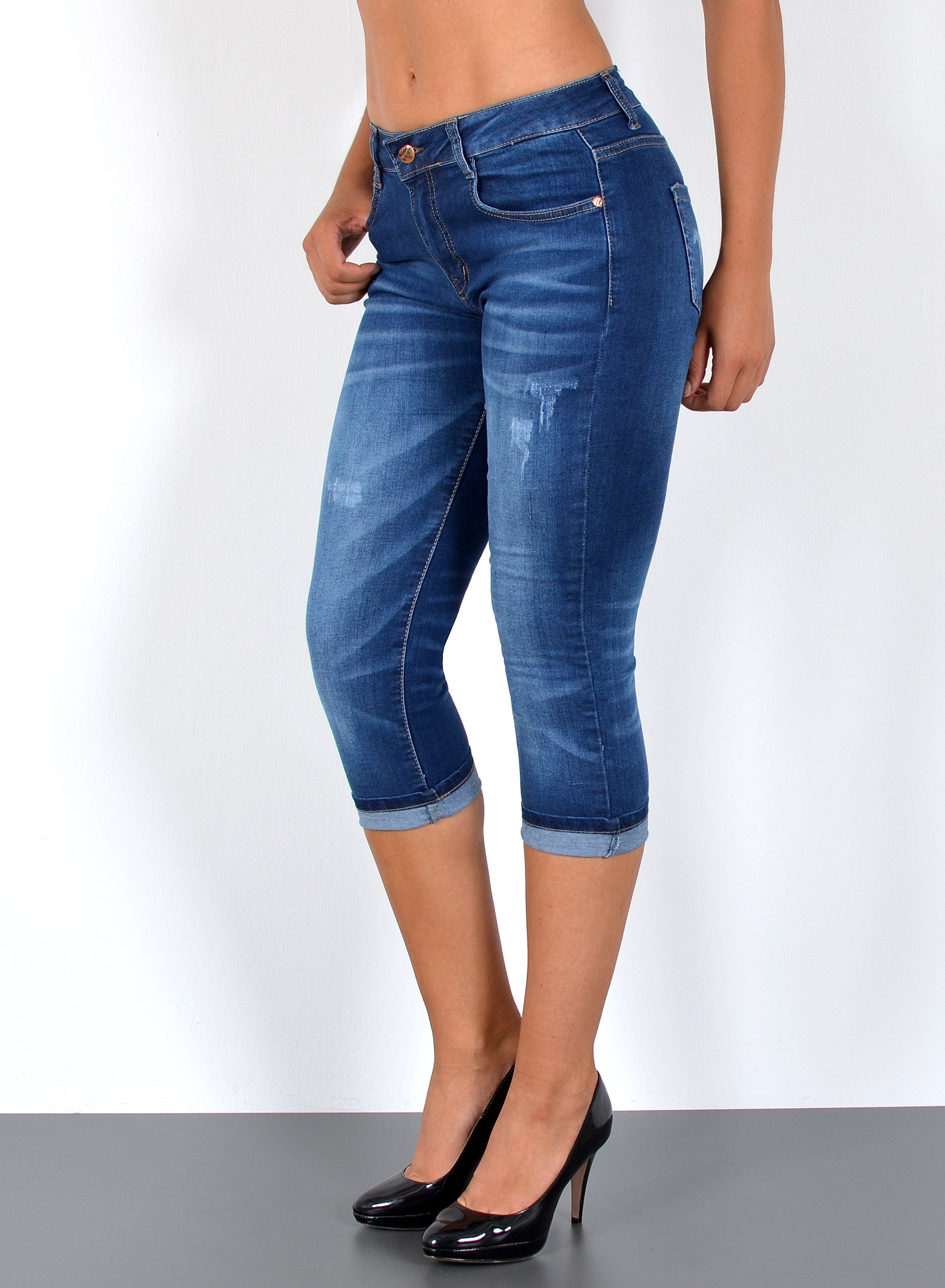 Pantaloni Capri Jeans Donna Only ONLBlush Slit - Slim Fit Stretch - Nuovi Con Etichette